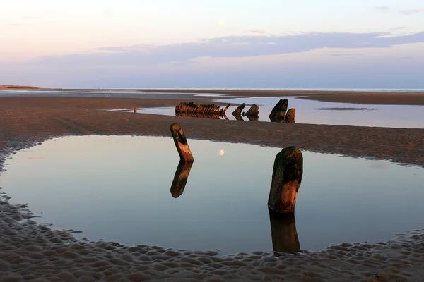 날개의 등 모래 해변, 영국 — 스톡 사진
