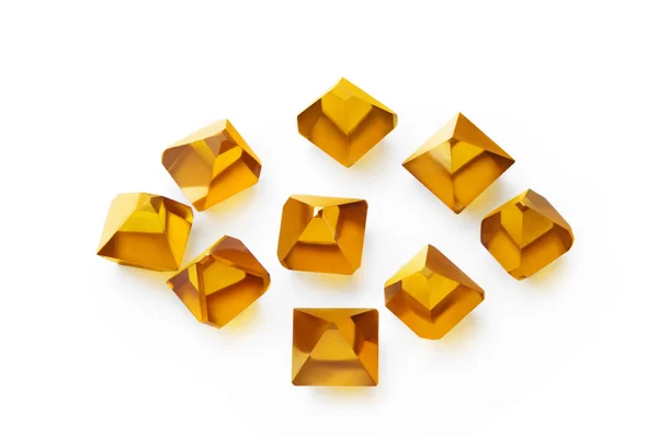 Yellow Monocrystal synthetic diamonds ZDN — Stock Photo, Image