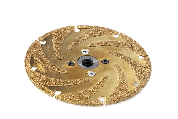 Gold studded diamond blade — Stock Photo, Image