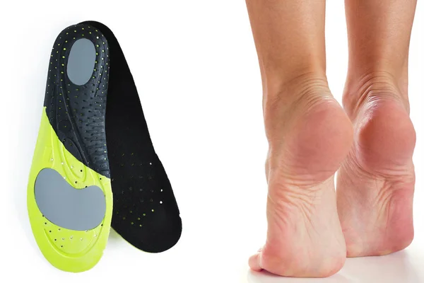 Füße und orthopädische Einlagen — Stockfoto