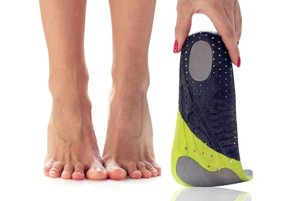 Fötter och Inläggsulor ortopediska — Stockfoto