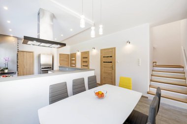 Modern mutfak ve yemek odası iç