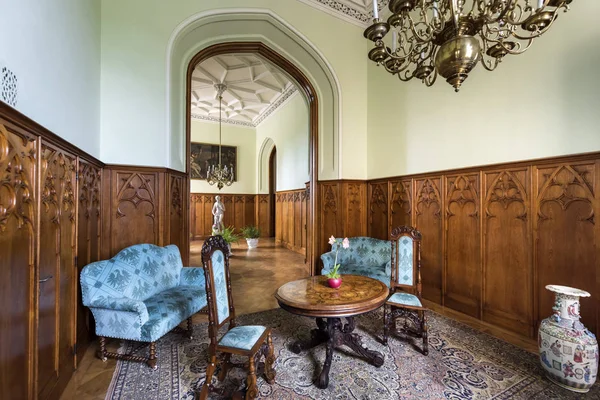 Blauwe zaal in Lednice-kasteel — Stockfoto