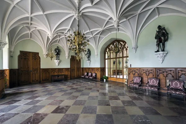 Knight's Hall in Lednice Castle. — Stock Photo, Image