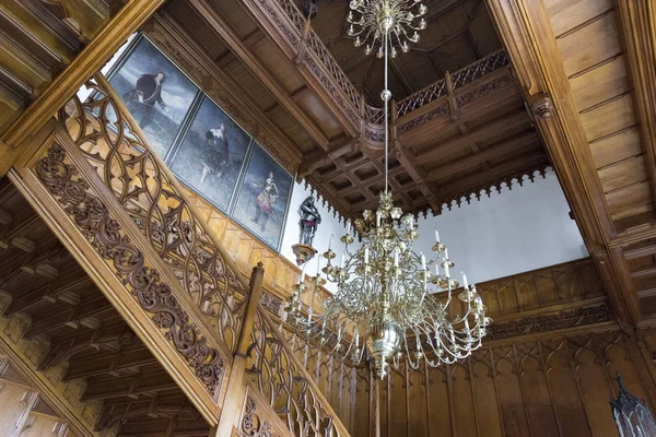 Dekorativní cstaircase v zámku Lednice. — Stock fotografie