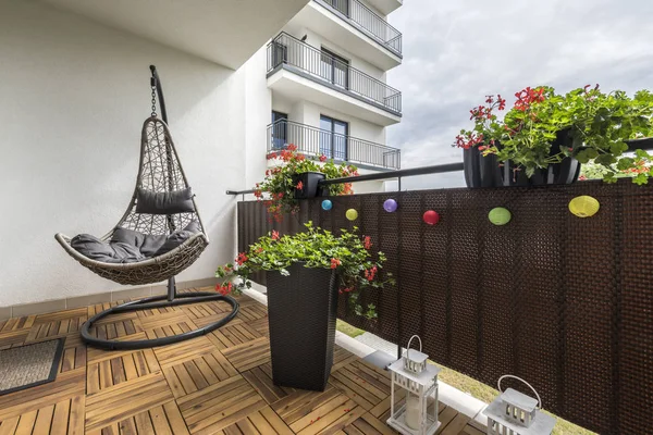 Terraço em casa na cidade — Fotografia de Stock