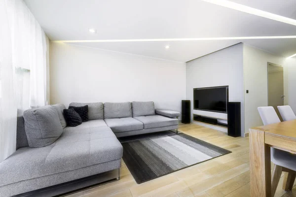 Moderne, stijlvolle woonkamer — Stockfoto