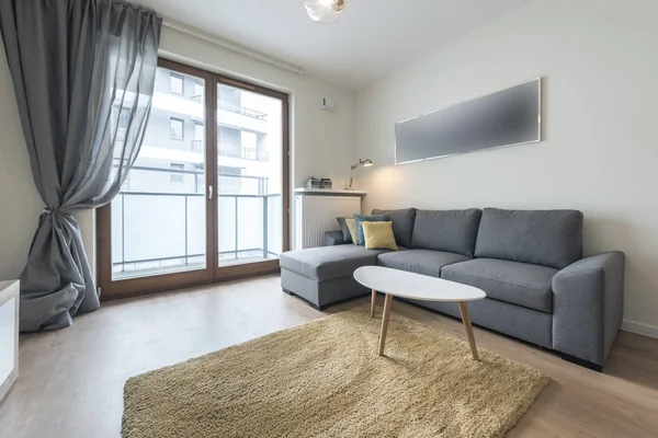 Moderní, stylový obývací pokoj — Stock fotografie
