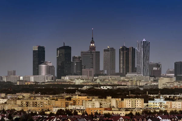 Warsaw city downtown panorama — Stock Photo, Image