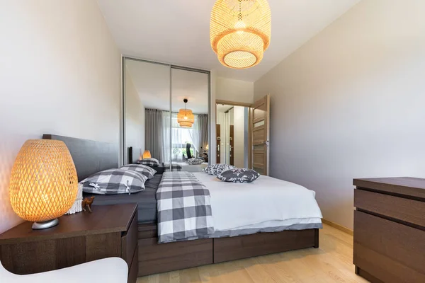 Desain interior kamar tidur modern — Stok Foto