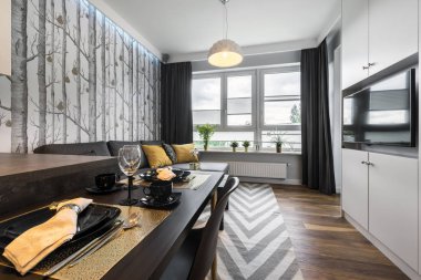 Modern iç mekan tasarımları küçük salon