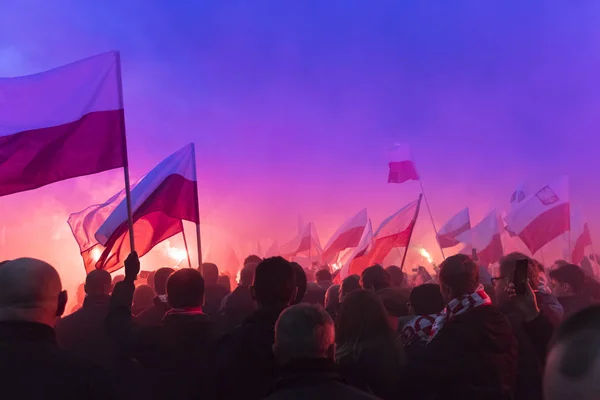 2017波兰全国独立日的年度游行 — 图库照片