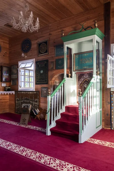 Intérieur de la mosquée Tatar en bois à Bohoniki, Pologne — Photo