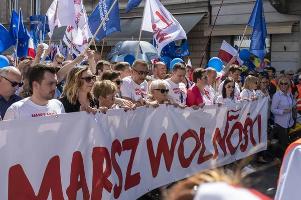March of Freedom in Warsaw on May 12, 2018 — Stock Photo, Image