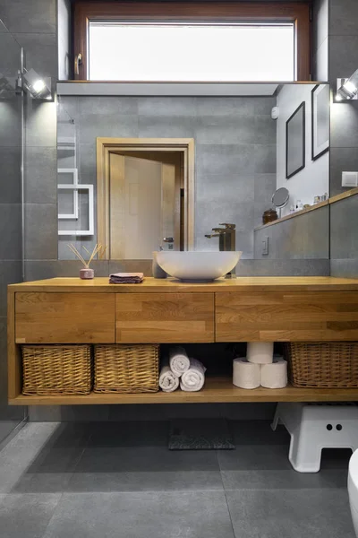 Diseño interior moderno baño — Foto de Stock