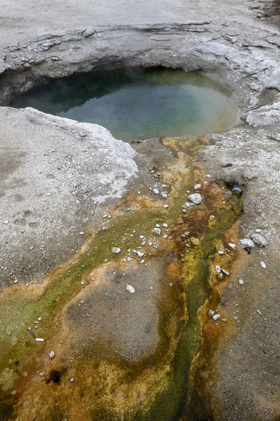 Farbenfroher Thermalpool mit heißen Quellen im Yellowstone Nationalpark — Stockfoto