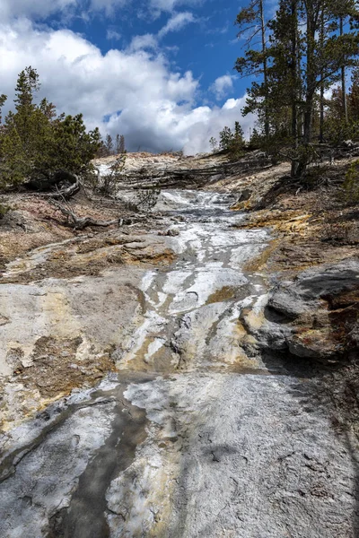 Hinteres Becken, norris Geysirbecken, Yellowstone — Stockfoto