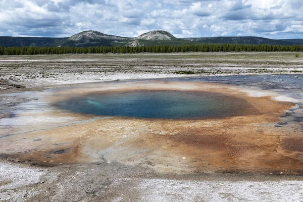 Midway geyser basin Opal Pool at Yellowstone National Par