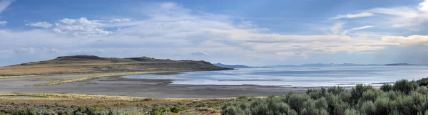 Panorama of White Rock Bay in Antelope Island State Park — Stock Photo, Image
