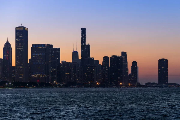 Downtown panorama de Chicago — Fotografia de Stock