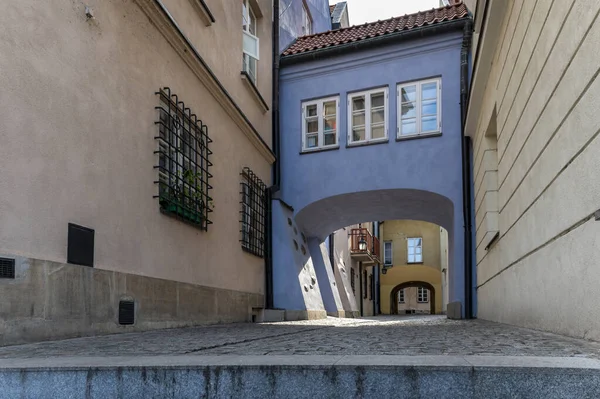 Empty Old Town Streets Warsaw Covid Epidemy Time — Stock Photo, Image