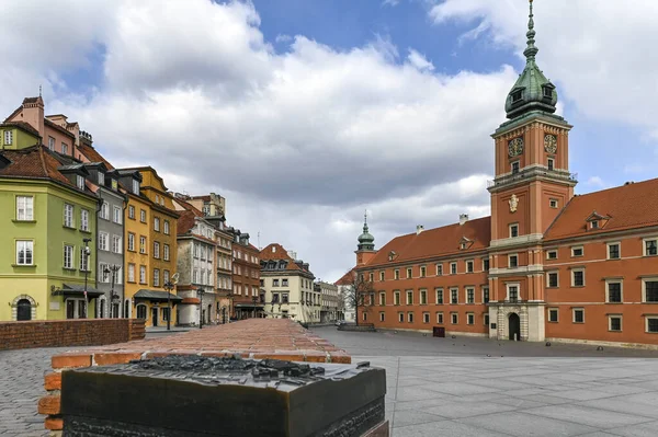 Royal Castle Empty Old Town Warsaw Covid Epidemy Time — Stock fotografie