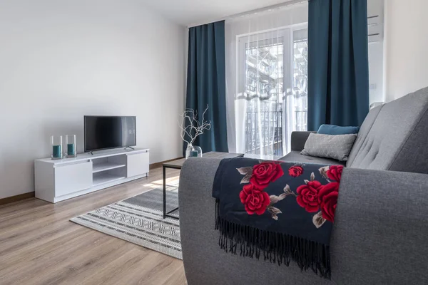 Modernes Wohnzimmer Mit Skandinavischen Designmöbeln — Stockfoto