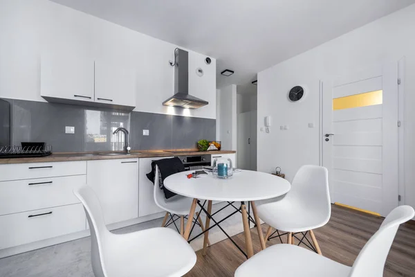 Pequena Cozinha Conceito Design Interiores Moderno — Fotografia de Stock