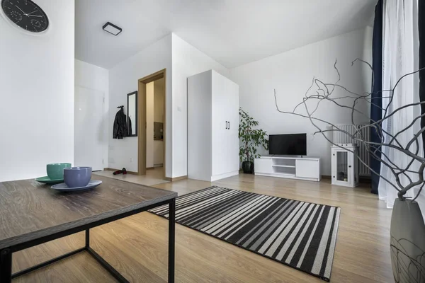 Modernes Wohnzimmer Mit Skandinavischen Designmöbeln — Stockfoto