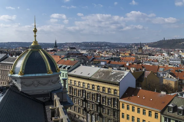 Prague Cseh Köztársaság Március 2020 Kilátás Prága Városára Európa Egyik — Stock Fotó