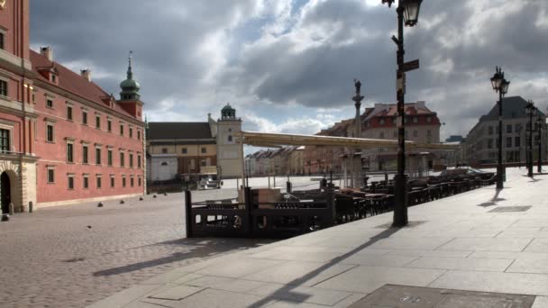 2013 Warpoin Police March 2020 Empty Old Town Streets Warsaw — 비디오