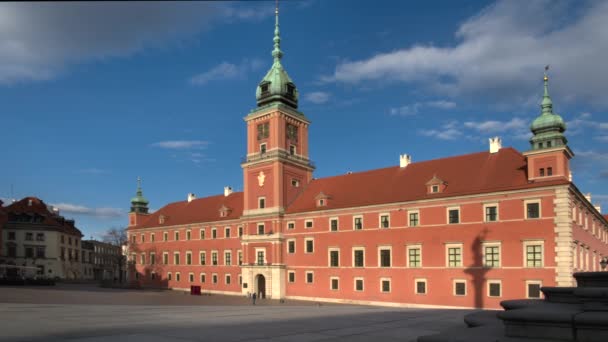 Warschau Polen März 2020 Königsschloss Und Leere Altstadt Warschau Während — Stockvideo