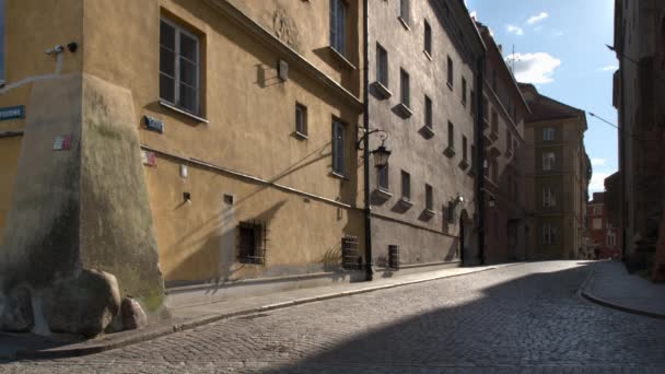 Warsaw Poland March 2020 Empty Old Town Streets Warsaw Covid — Stock Video