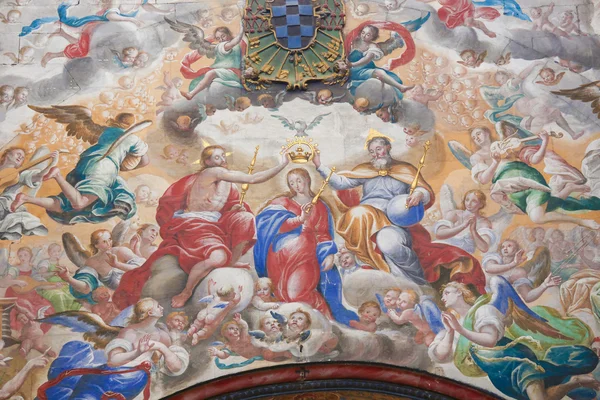 Fresco da Coroação de Maria no Convento de San Esteban , — Fotografia de Stock