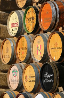 Şarap fıçıları Haro, La Rioja, İspanya