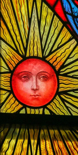 Sun - Stained Glass — Stock Photo, Image