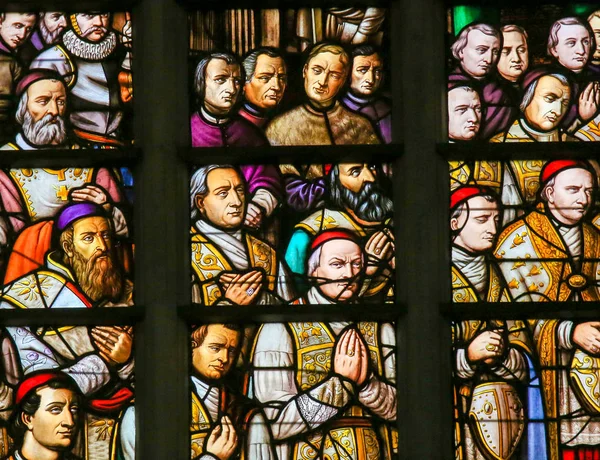 Vidrieras en Catedral de Malinas — Foto de Stock