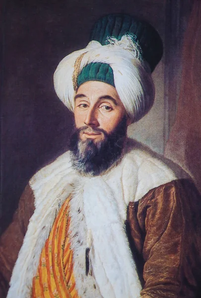 奥斯曼帝国官方-肖像绘画创建在 1742 年 — 图库照片