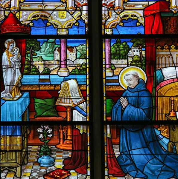 圣多米尼克-彩绘玻璃 — 图库照片