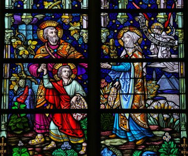 Vitray Mechelen katedral içinde