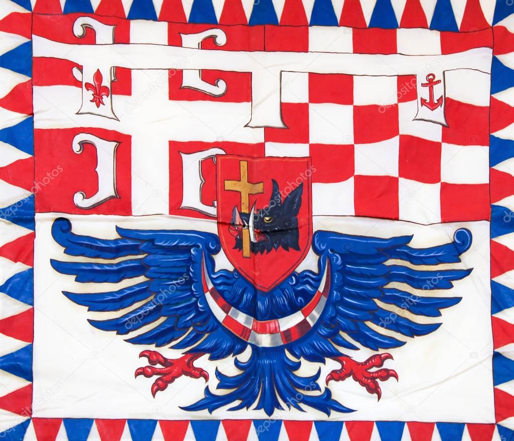 Flag in Belgrade, Serbia