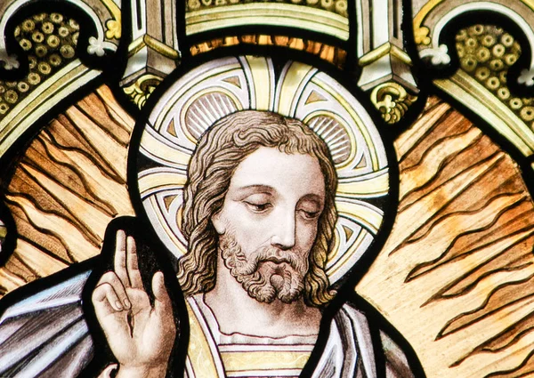 Stained Glass - Ascension of Jesus — Stock Photo, Image