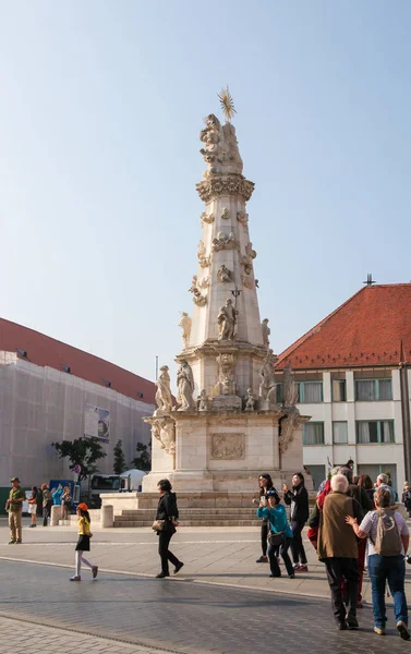 Coluna de trindade sagrada em Budapeste, Hungria — Fotografia de Stock