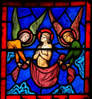 Vitray - Saint Stephen ve kanatlı melekler