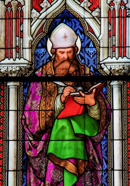 Stained Glass in the Dom of Cologne - Saint Augustine clipart