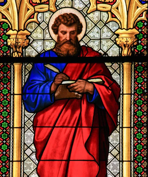 Gebrandschilderd glas - St. Mark de Evangelist — Stockfoto
