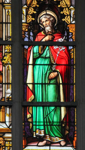 Stained Glass -  Saint Joseph — Stock Photo, Image