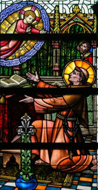 Lekeli cam - Aziz Anthony Padua ve bebek İsa
