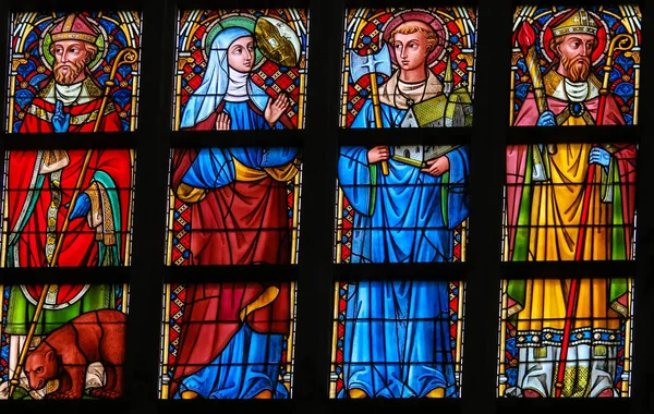 Stained Glass - Catholic Saints — Stock Photo, Image