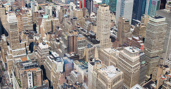 NEW YORK CITY - SEPTEMBER 15, 2012: Rooftops of Manhattan, New York City, United States